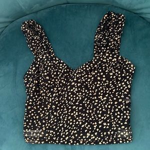Womens xsmall black floral tank top